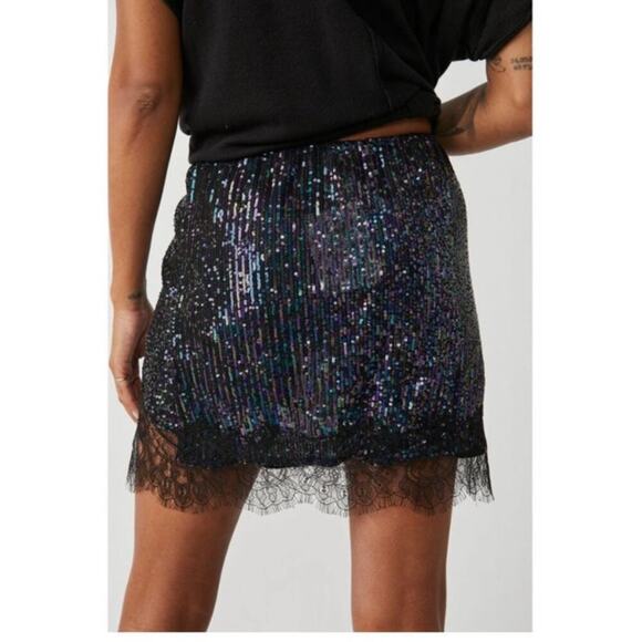 NWT Free people gold ush slip black combo size small - Picture 4 of 9